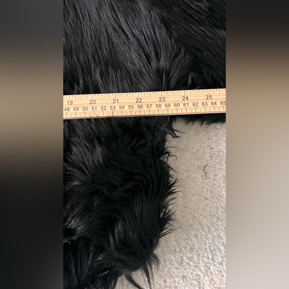 Free People All night black faux fur jacket small - Picture 10 of 13